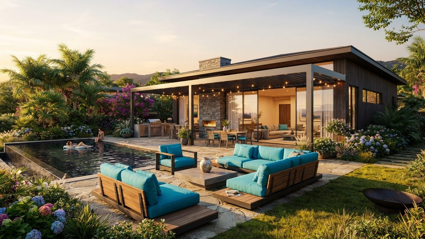 Outdoor Furniture Concept 29 Outdoor Furniture futuristic concept visualisation modern home and. Images Created by www.TinyHome-Revolution.com