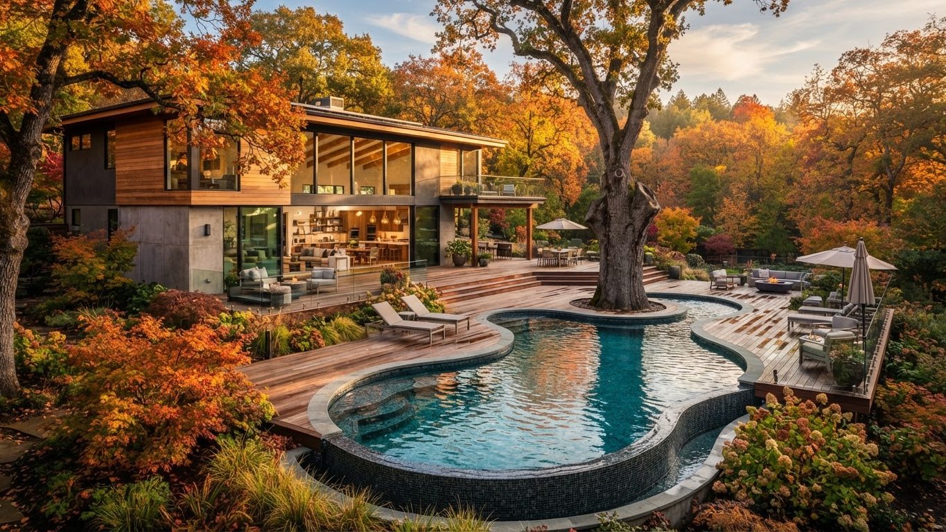 Modern Swimming Pool Concept 33 Swimming Pools futuristic concept visualisation modern home. Images Created by www.TinyHome-Revolution.com