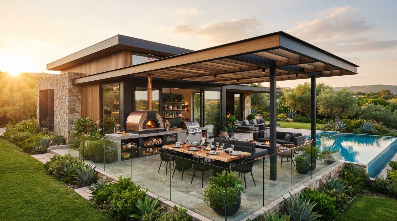 Outdoor Furniture Concept 01 Outdoor Furniture futuristic concept visualisation modern home and. Images Created by www.TinyHome-Revolution.com