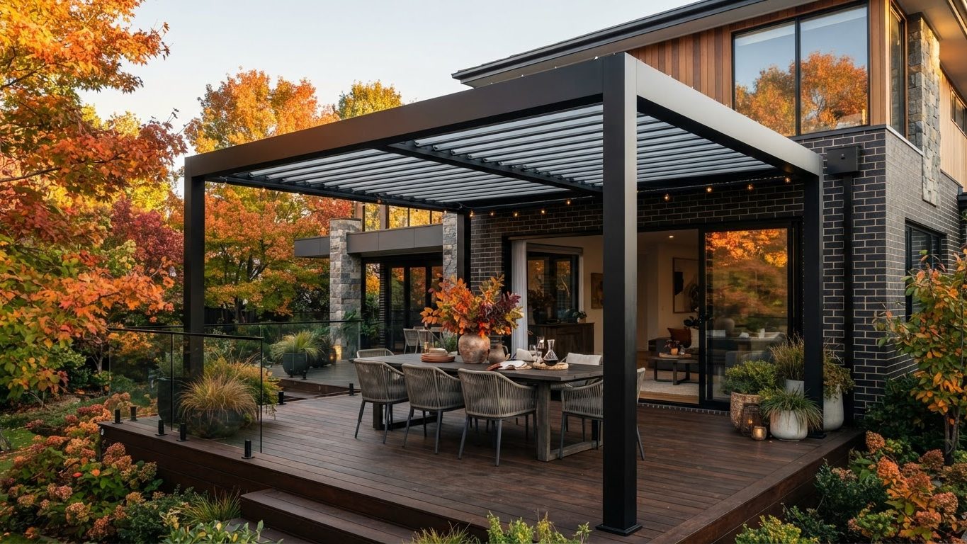 Pergola & Patio Concept 22 Pergolas & Patios futuristic concept visualisation modern. Images Created by www.TinyHome-Revolution.com