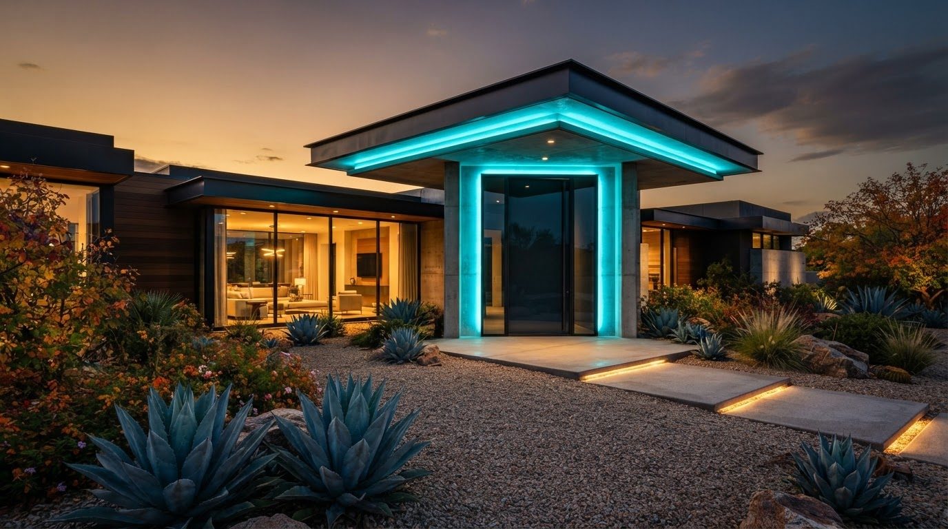 Futuristic Front Yard Concept 25 Front Yard futuristic concept visualisation modern home. Images Created by www.TinyHome-Revolution.com