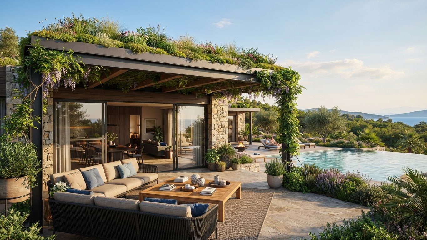 Pergola & Patio Concept 11 Pergolas & Patios futuristic concept visualisation modern. Images Created by www.TinyHome-Revolution.com