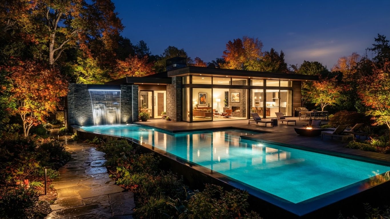 Modern Swimming Pool Concept 29 Swimming Pools futuristic concept visualisation modern home. Images Created by www.TinyHome-Revolution.com