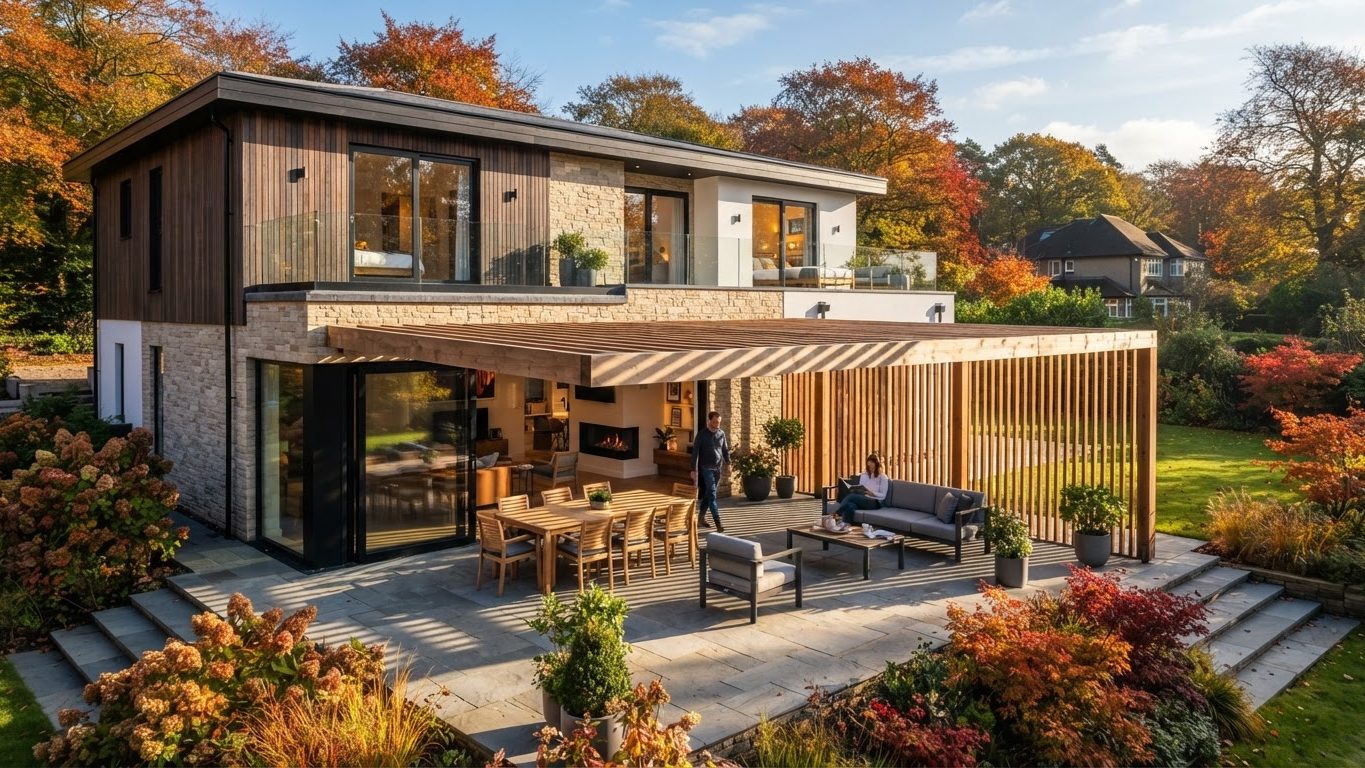Pergola & Patio Concept 32 Pergolas & Patios futuristic concept visualisation modern. Images Created by www.TinyHome-Revolution.com