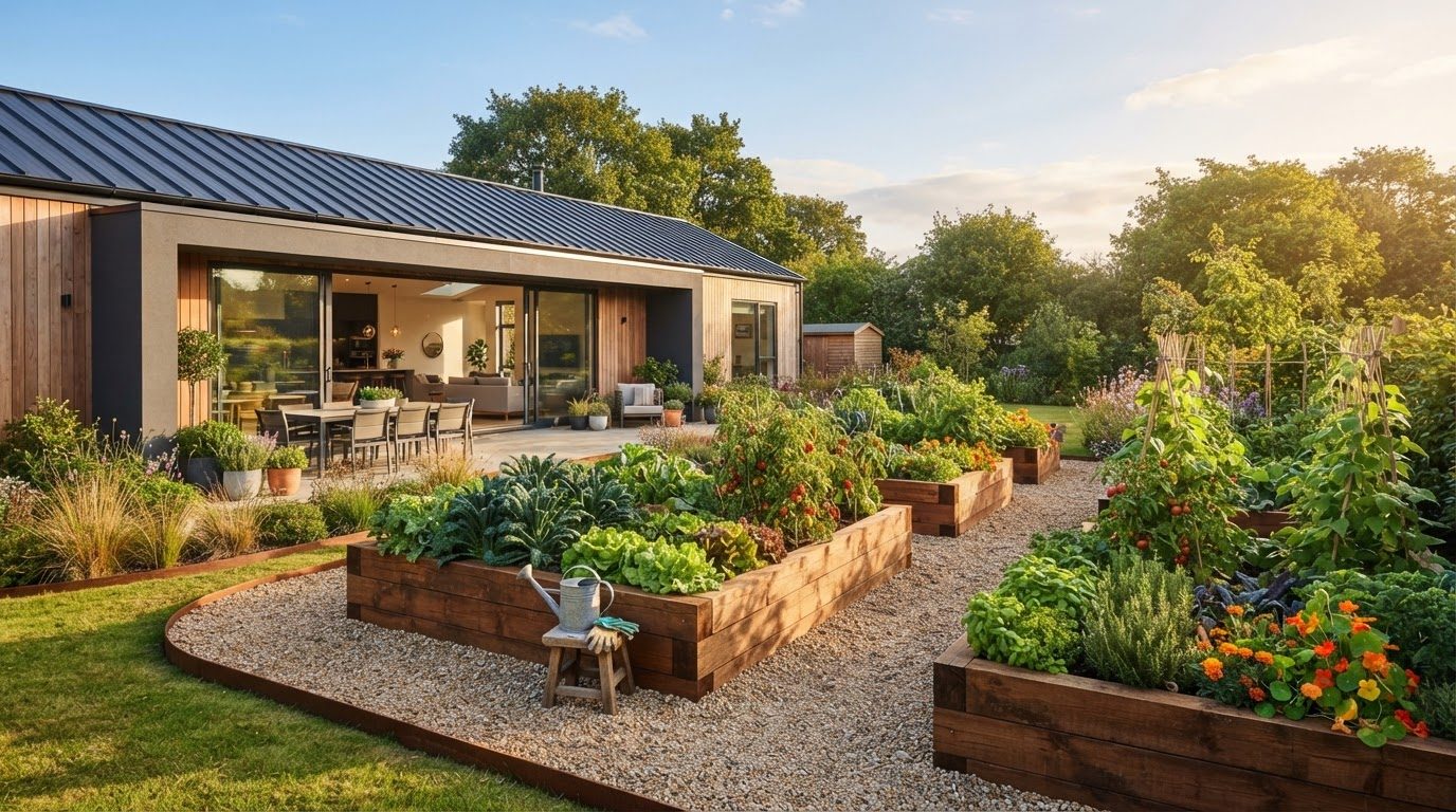 Garden Design Concept 01 Garden Design futuristic concept visualisation modern home and. Images Created by www.TinyHome-Revolution.com