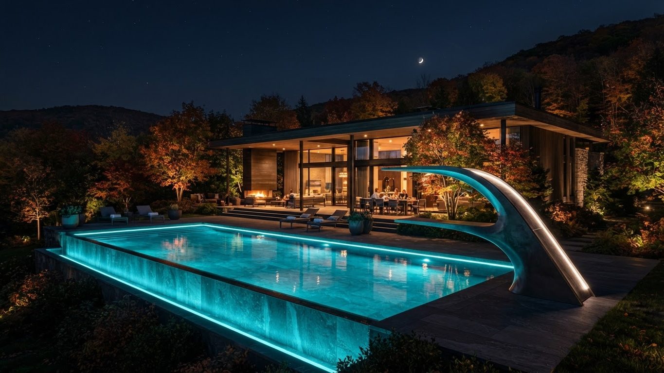Modern Swimming Pool Concept 39 Swimming Pools futuristic concept visualisation modern home. Images Created by www.TinyHome-Revolution.com