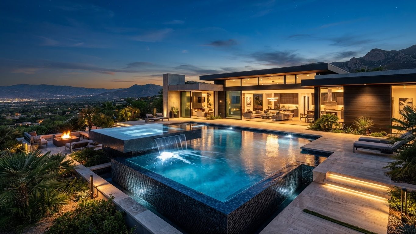 Modern Swimming Pool Concept 11 Swimming Pools futuristic concept visualisation modern home. Images Created by www.TinyHome-Revolution.com