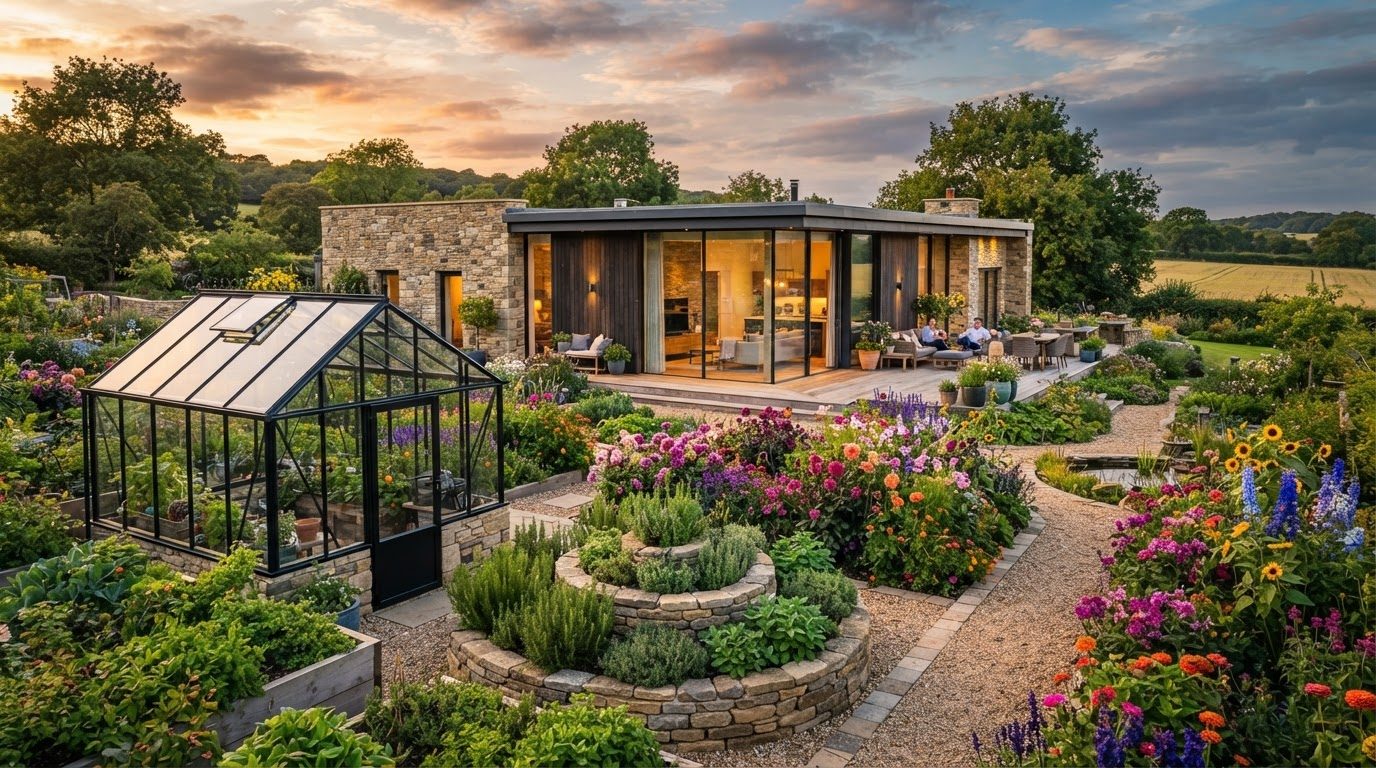 Garden Design Concept 07 Garden Design futuristic concept visualisation modern home and. Images Created by www.TinyHome-Revolution.com