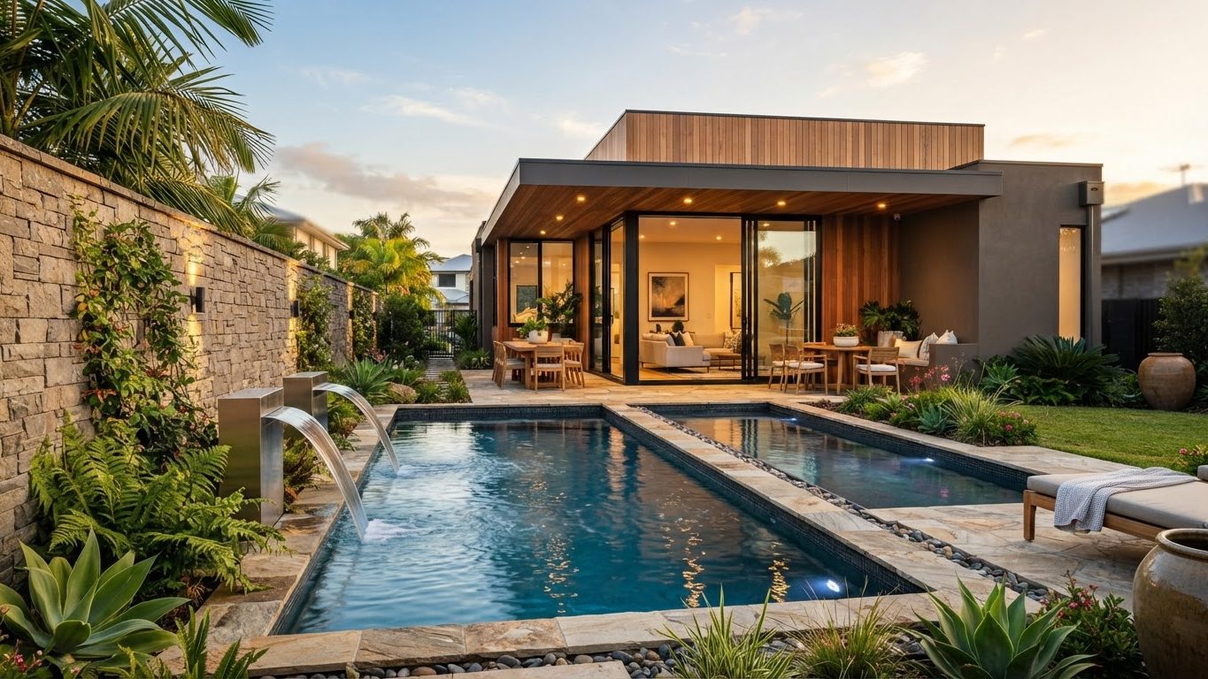 Modern Swimming Pool Concept 17 Swimming Pools futuristic concept visualisation modern home. Images Created by www.TinyHome-Revolution.com