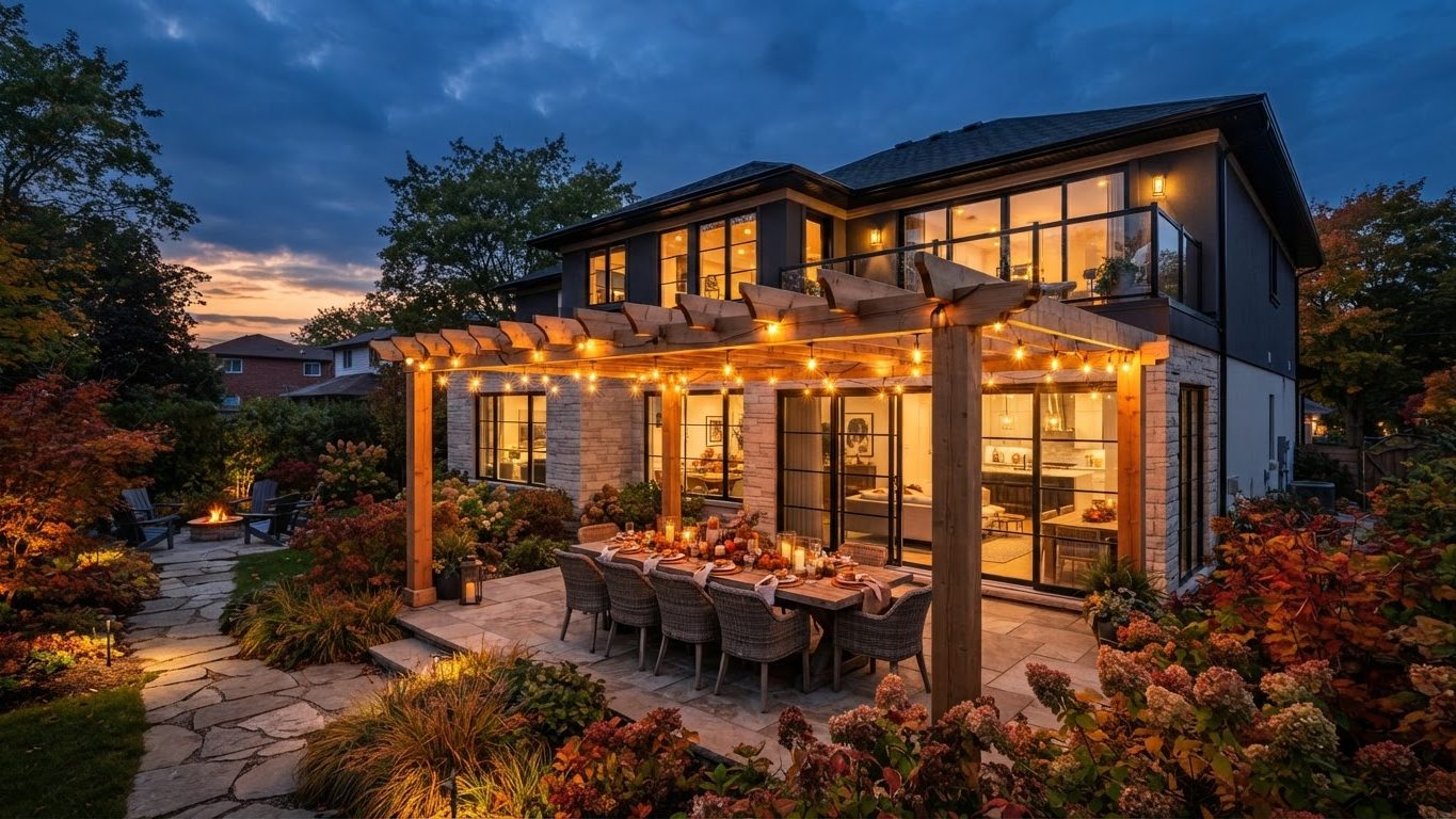 Pergola & Patio Concept 28 Pergolas & Patios futuristic concept visualisation modern. Images Created by www.TinyHome-Revolution.com