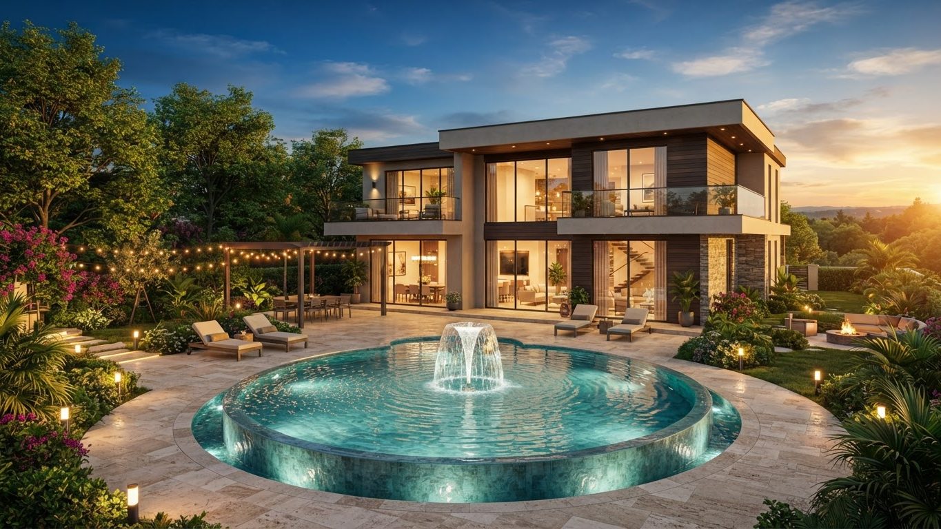 Modern Swimming Pool Concept 28 Swimming Pools futuristic concept visualisation modern home. Images Created by www.TinyHome-Revolution.com