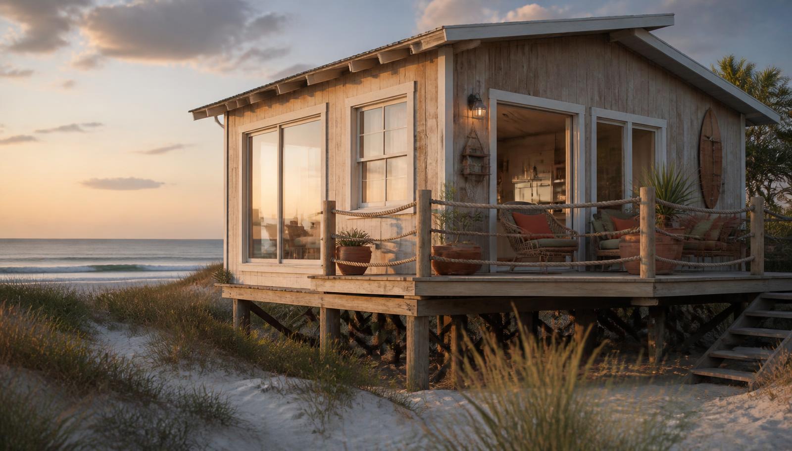 A heavy-duty steel tiny home trailer chassis sits on a gravel driveway under a bright morning sky. Images Created by www.TinyHome-Revolution.com