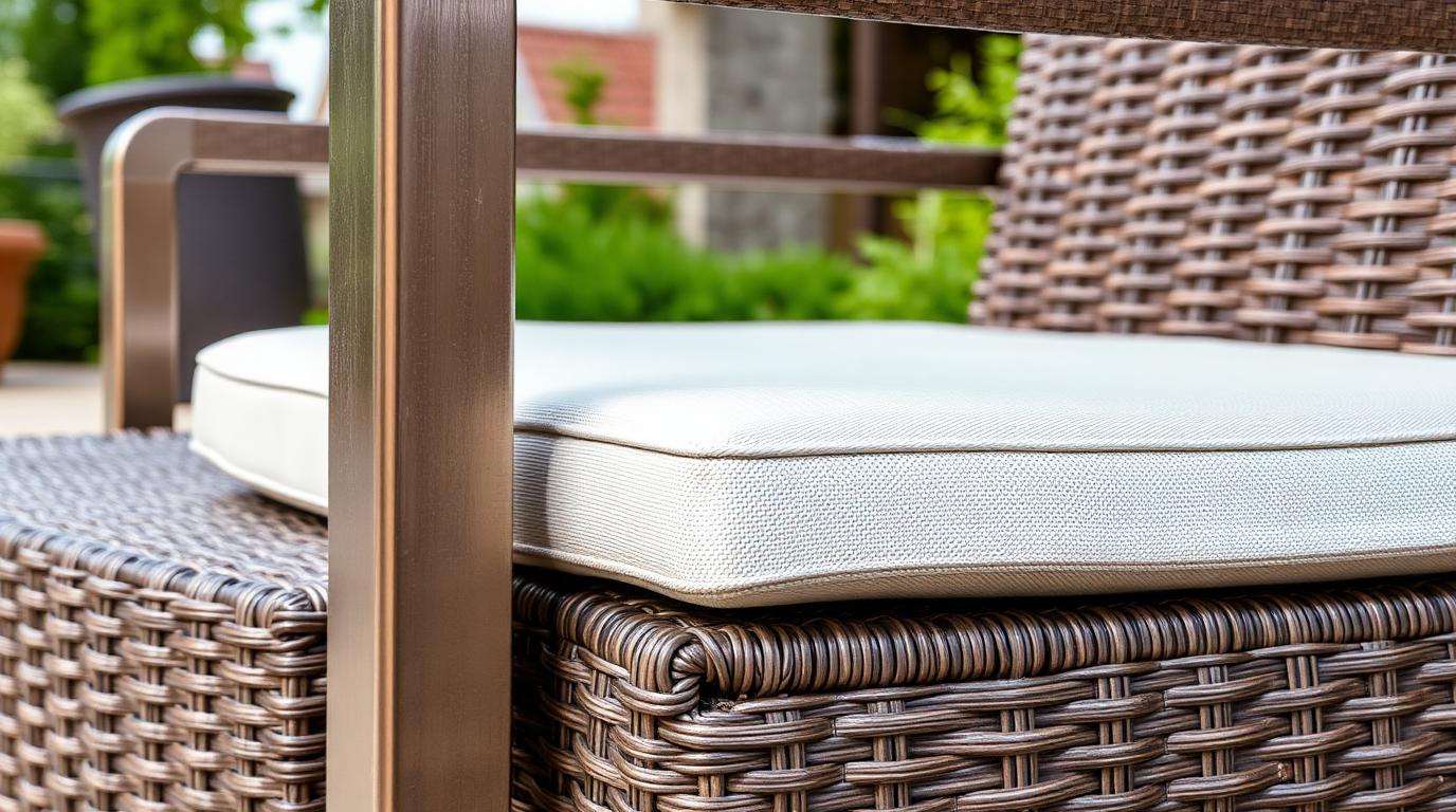 Choosing Outdoor Furniture design concept visualisation photo modern home and garden landscaping. Images Created by www.TinyHome-Revolution.com