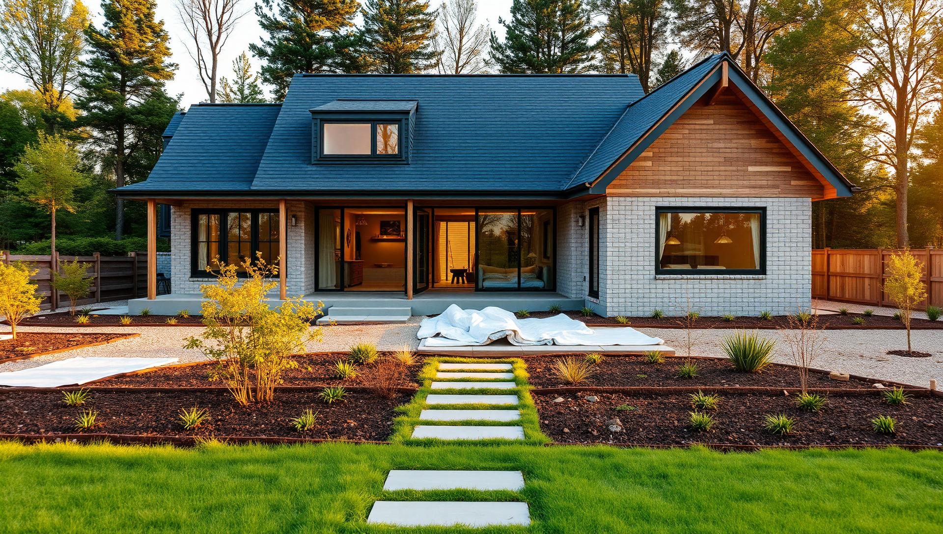 Dream 01 Home Designs design concept visualisation photo modern home and garden. Images Created by www.TinyHome-Revolution.com