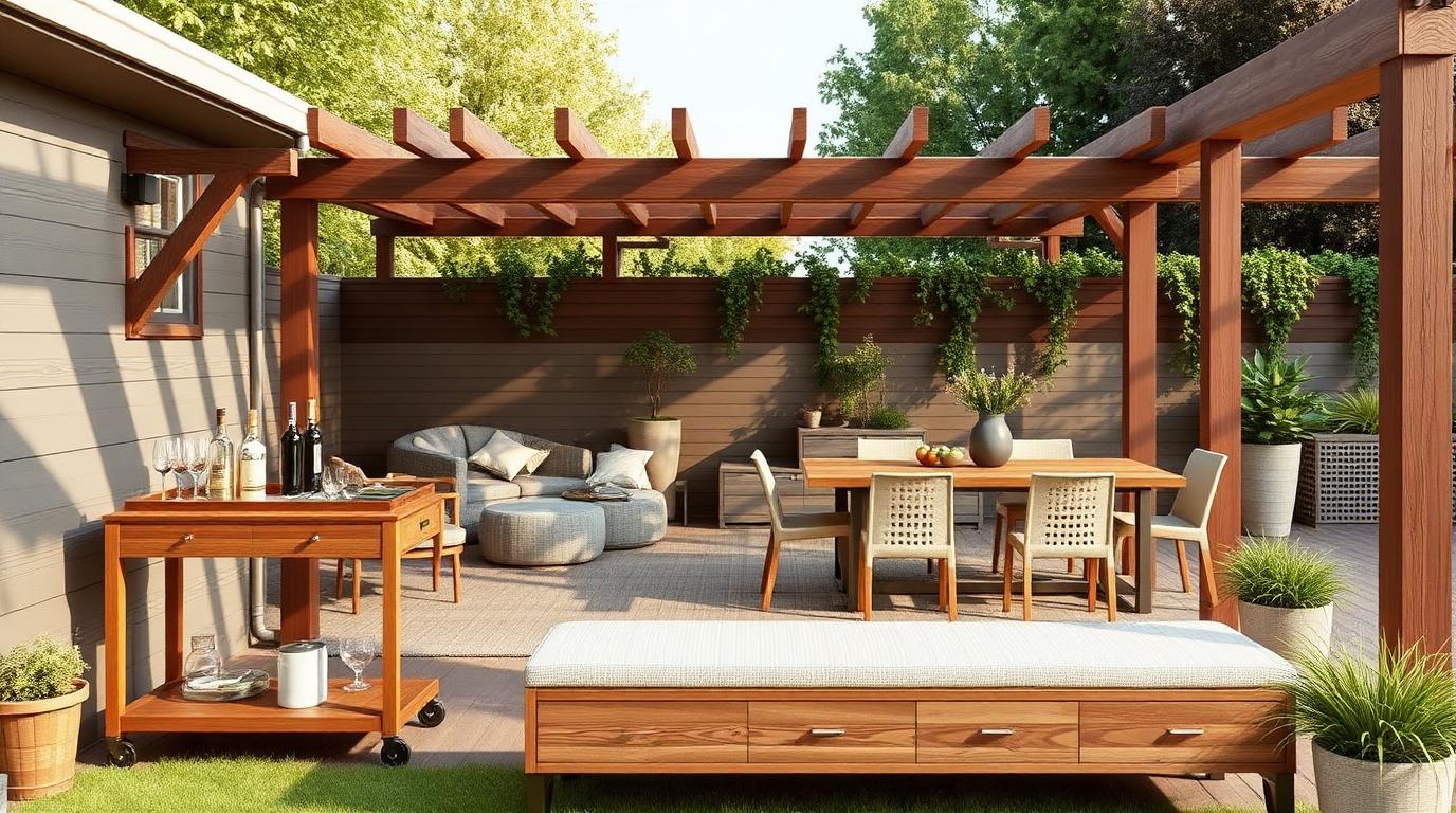 Fc 19 Outdoor Furniture design concept visualisation photo modern home and garden. Images Created by www.TinyHome-Revolution.com