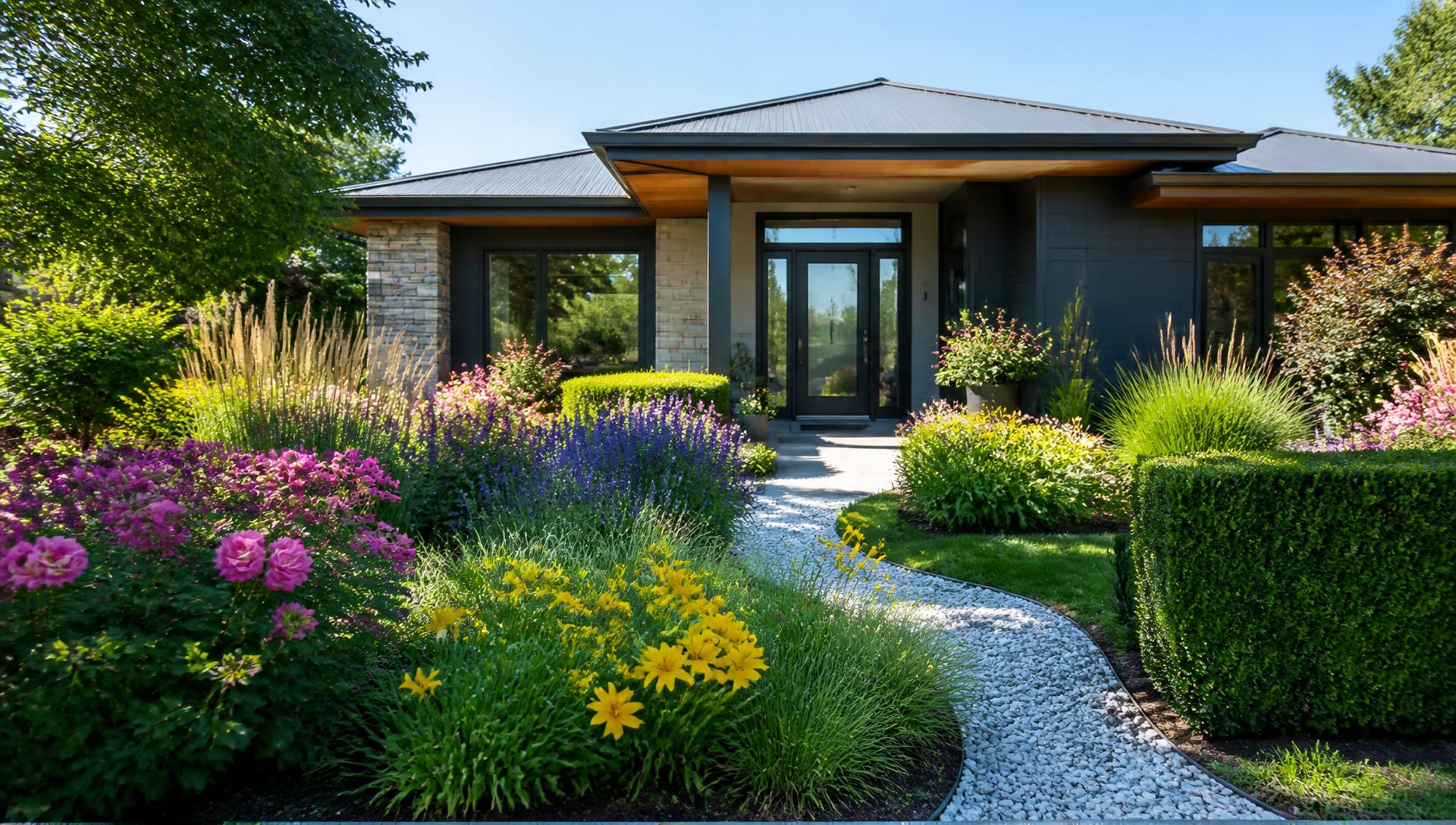 G2 Forward Garden Designs design concept visualisation photo modern home and garden. Images Created by www.TinyHome-Revolution.com