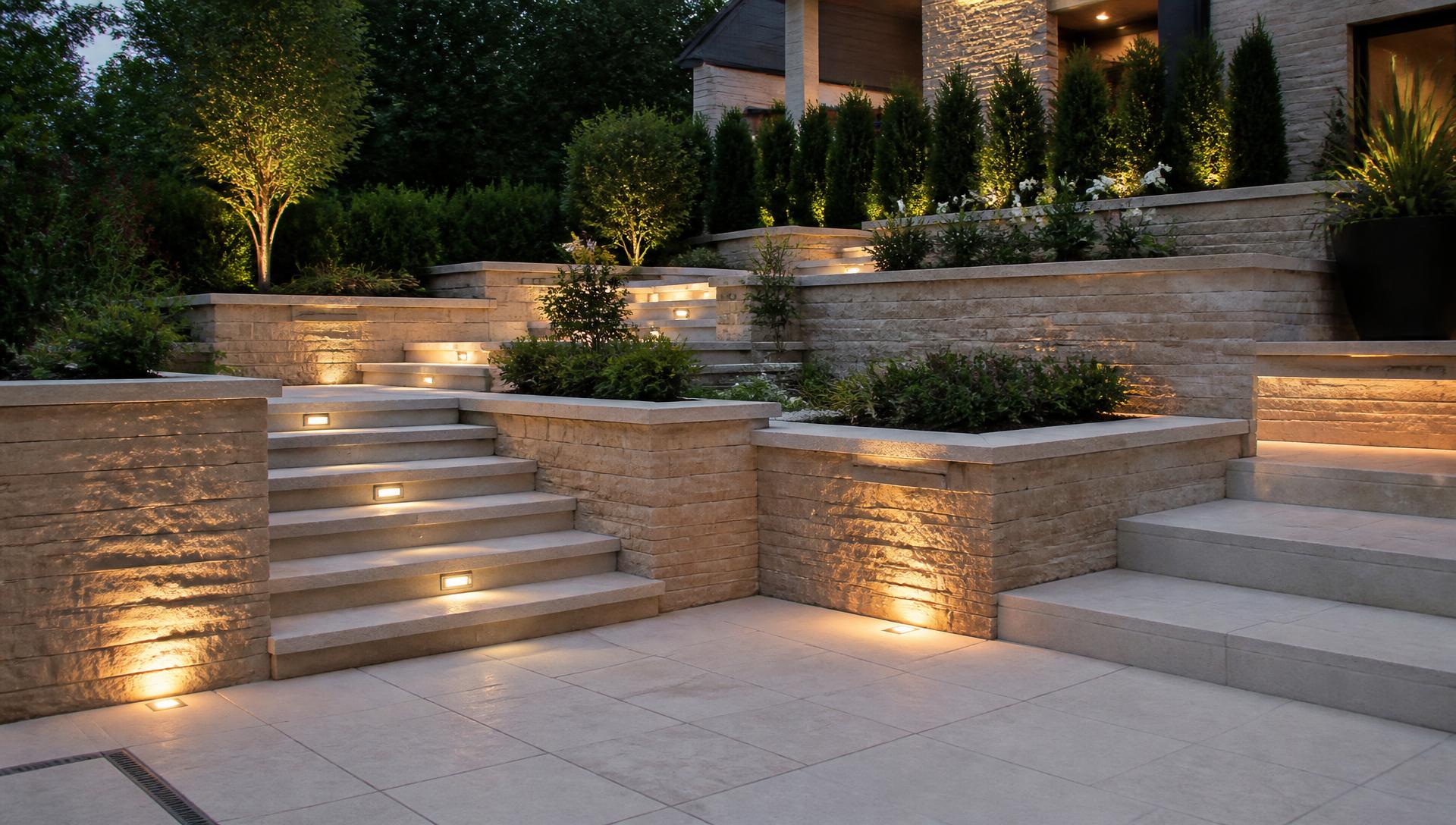 Hardscape Home Designs design concept visualisation photo modern home and garden landscaping. Images Created by www.TinyHome-Revolution.com