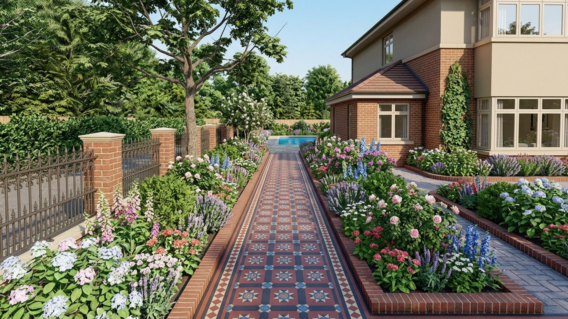 Heritage Home Designs design concept visualisation photo modern home and garden landscaping. Images Created by www.TinyHome-Revolution.com