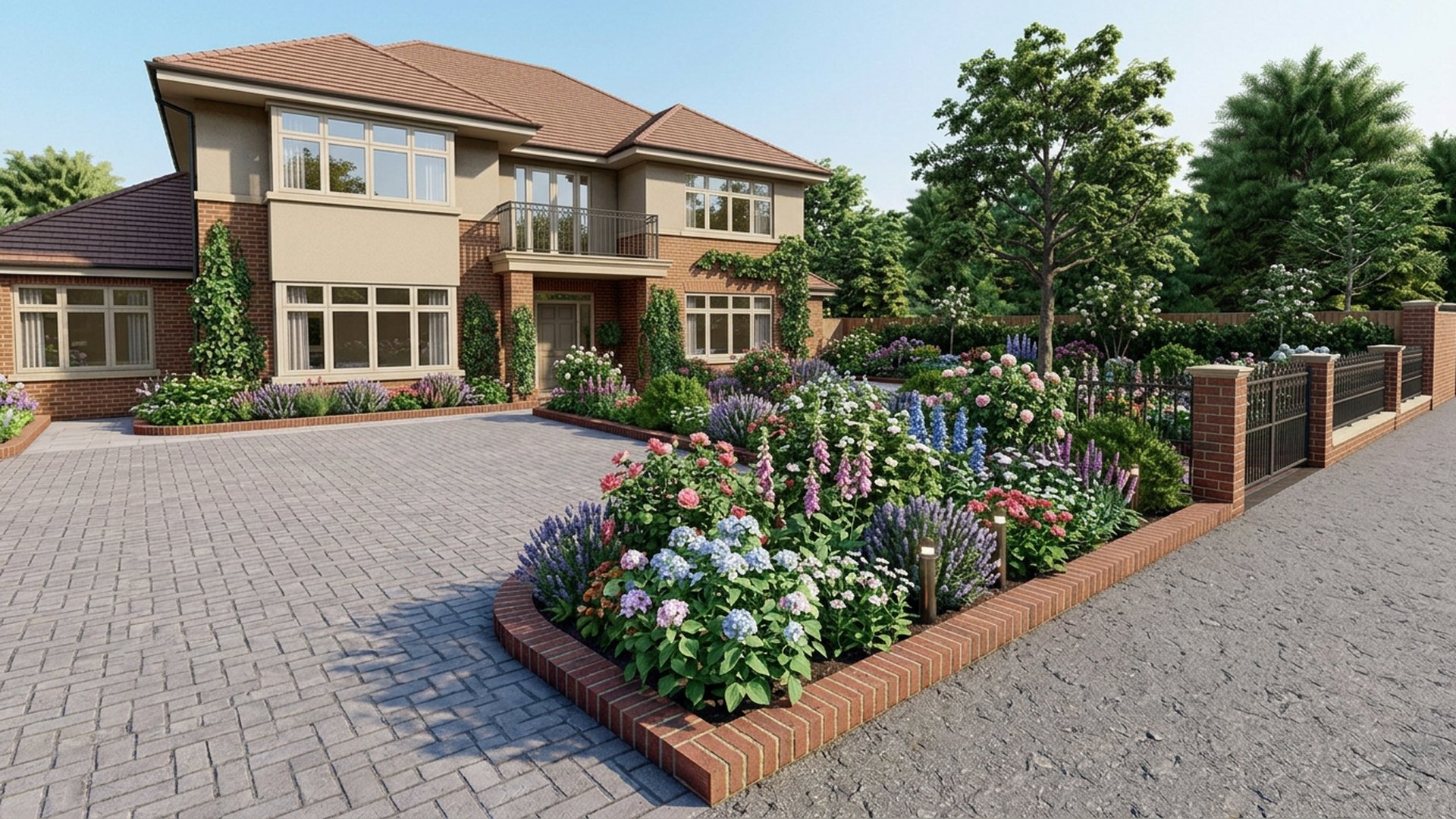Heritage Home Designs design concept visualisation photo modern home and garden landscaping. Images Created by www.TinyHome-Revolution.com