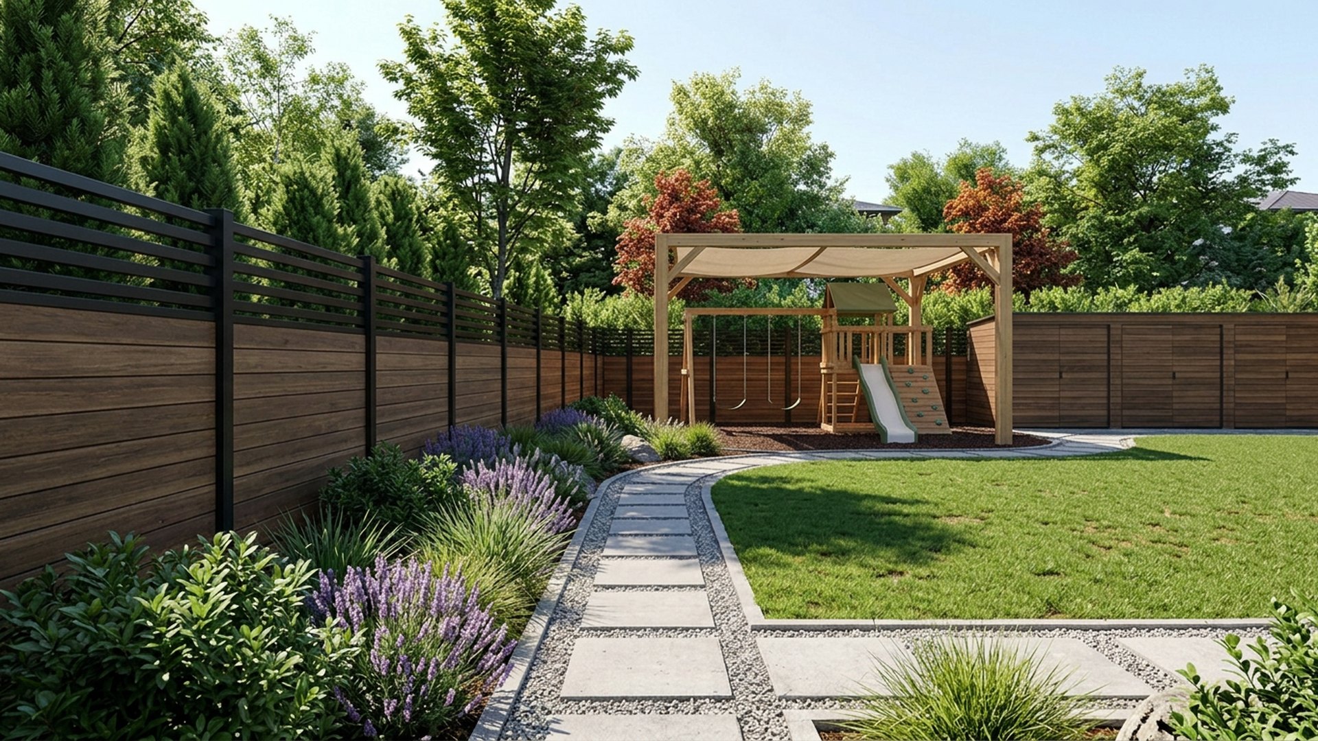 Kids Home Designs design concept visualisation photo modern home and garden landscaping. Images Created by www.TinyHome-Revolution.com
