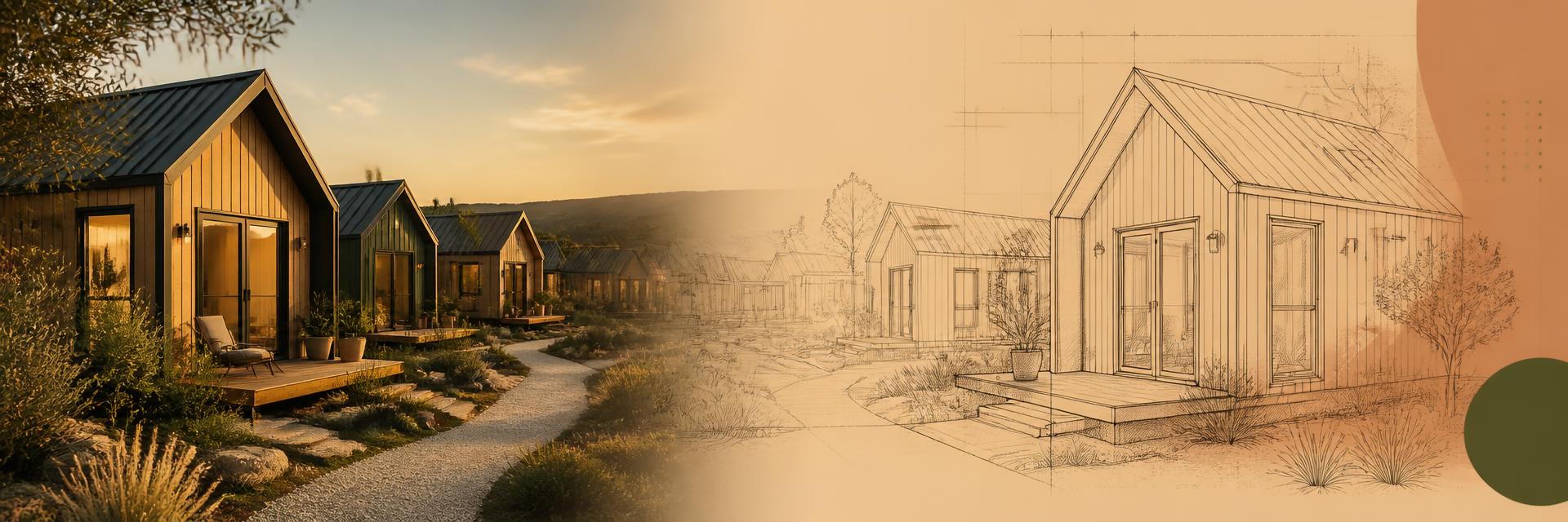Series Home Designs design concept visualisation photo modern home and garden landscaping. Images Created by www.TinyHome-Revolution.com