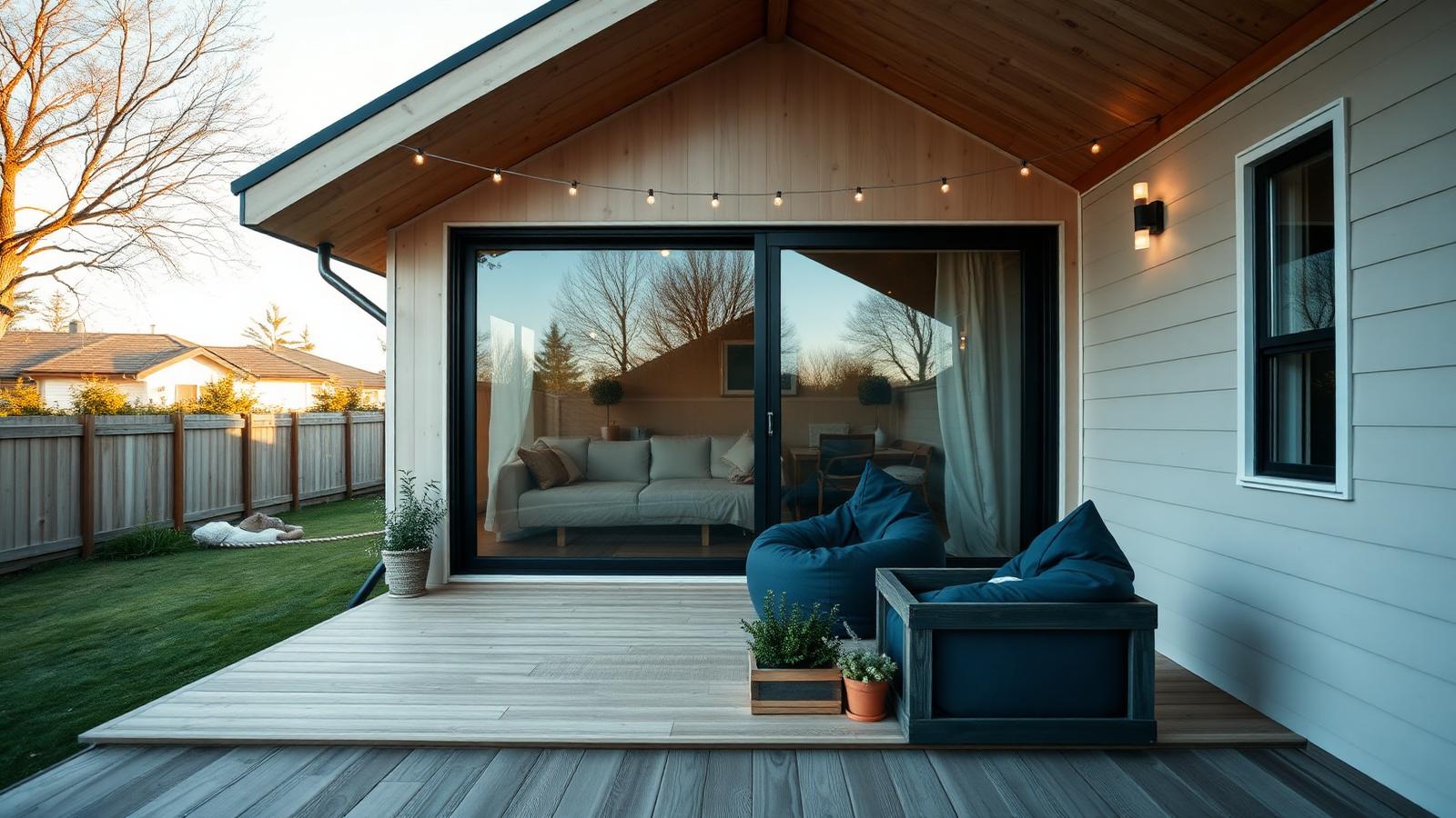 Th2 01 Home Designs design concept visualisation photo modern home and garden. Images Created by www.TinyHome-Revolution.com
