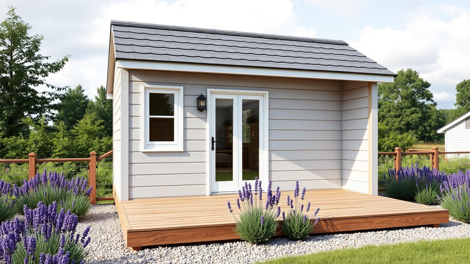 Th3 07 Home Designs design concept visualisation photo modern home and garden. Images Created by www.TinyHome-Revolution.com