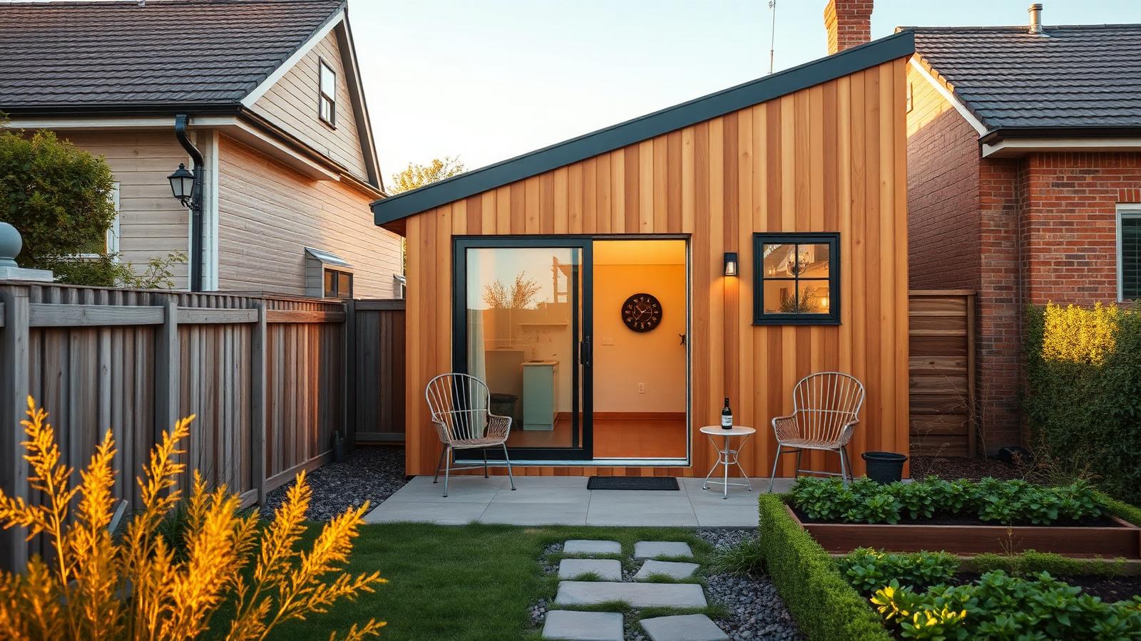 Th4 01 Home Designs design concept visualisation photo modern home and garden. Images Created by www.TinyHome-Revolution.com