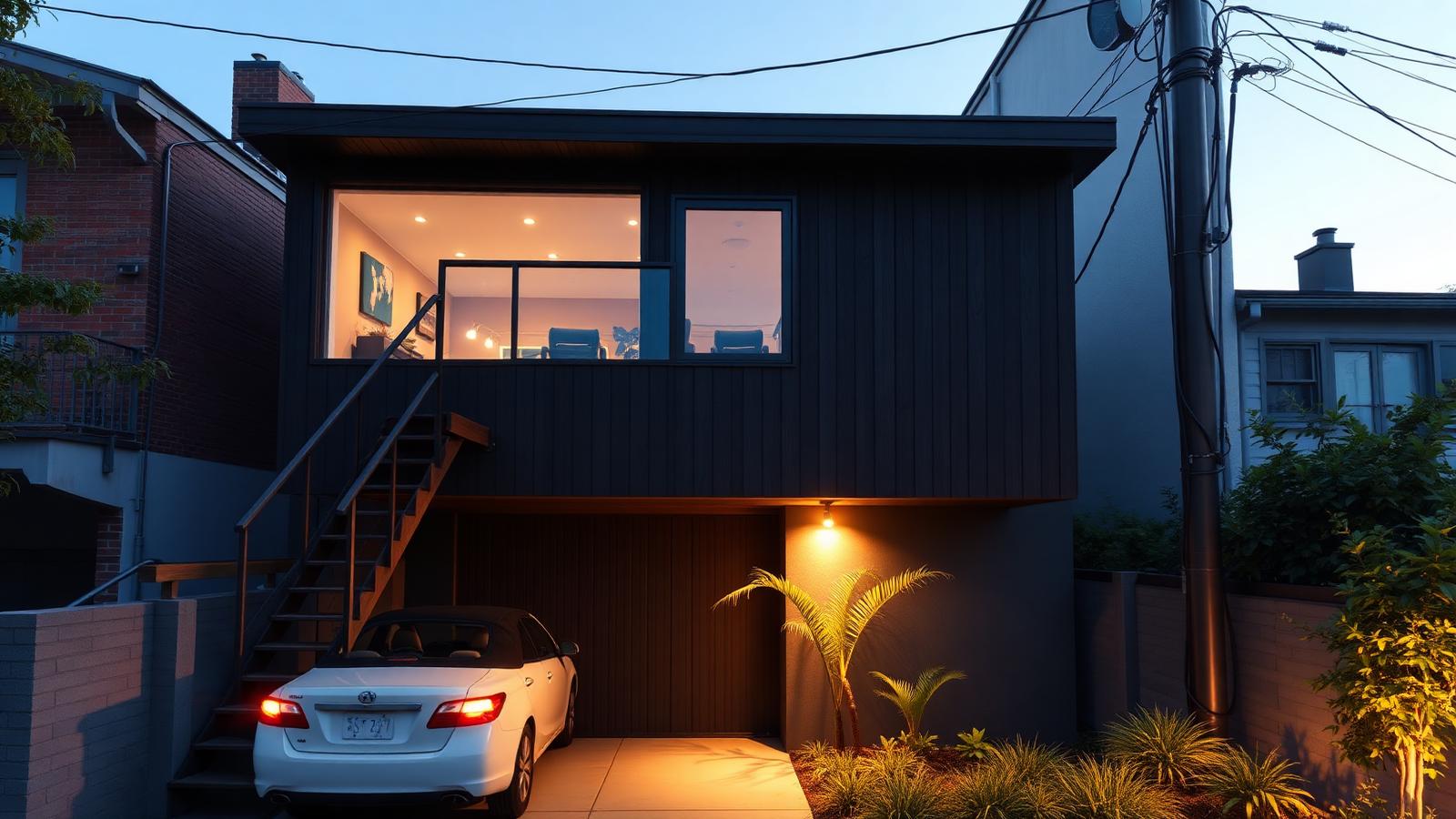 Th4 06 Home Designs design concept visualisation photo modern home and garden. Images Created by www.TinyHome-Revolution.com