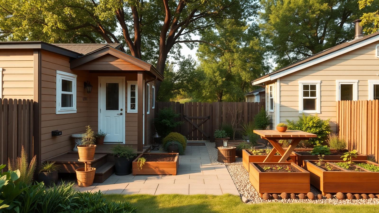 Th4 07 Home Designs design concept visualisation photo modern home and garden. Images Created by www.TinyHome-Revolution.com