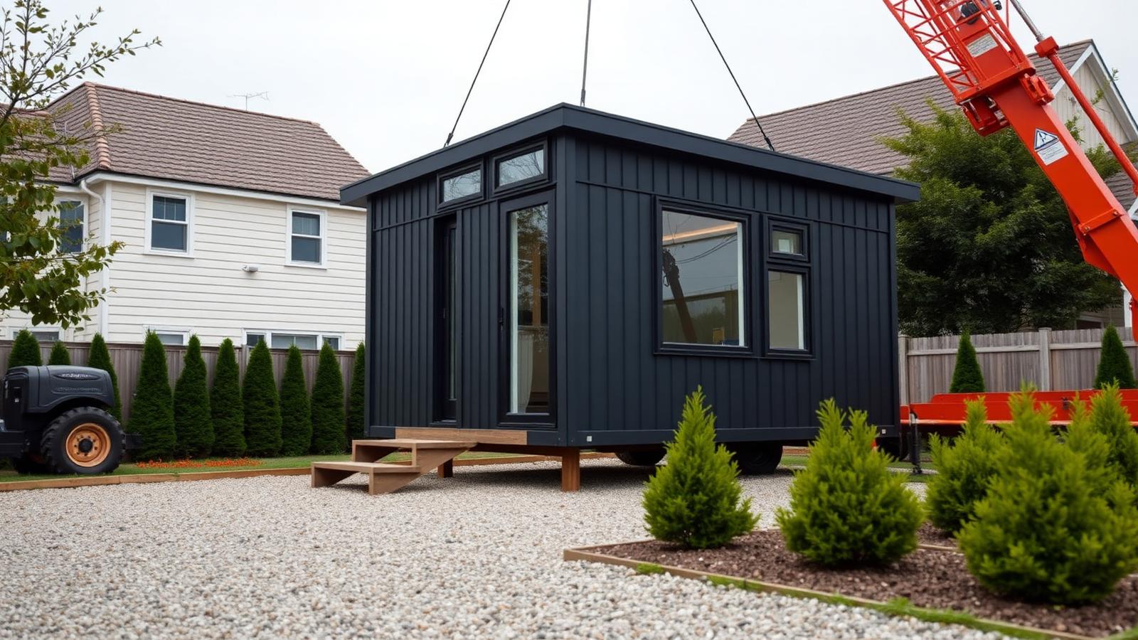 Th4 08 Home Designs design concept visualisation photo modern home and garden. Images Created by www.TinyHome-Revolution.com