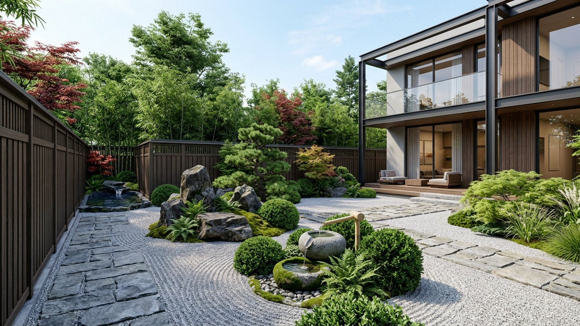 Zen Home Designs design concept visualisation photo modern home and garden landscaping. Images Created by www.TinyHome-Revolution.com