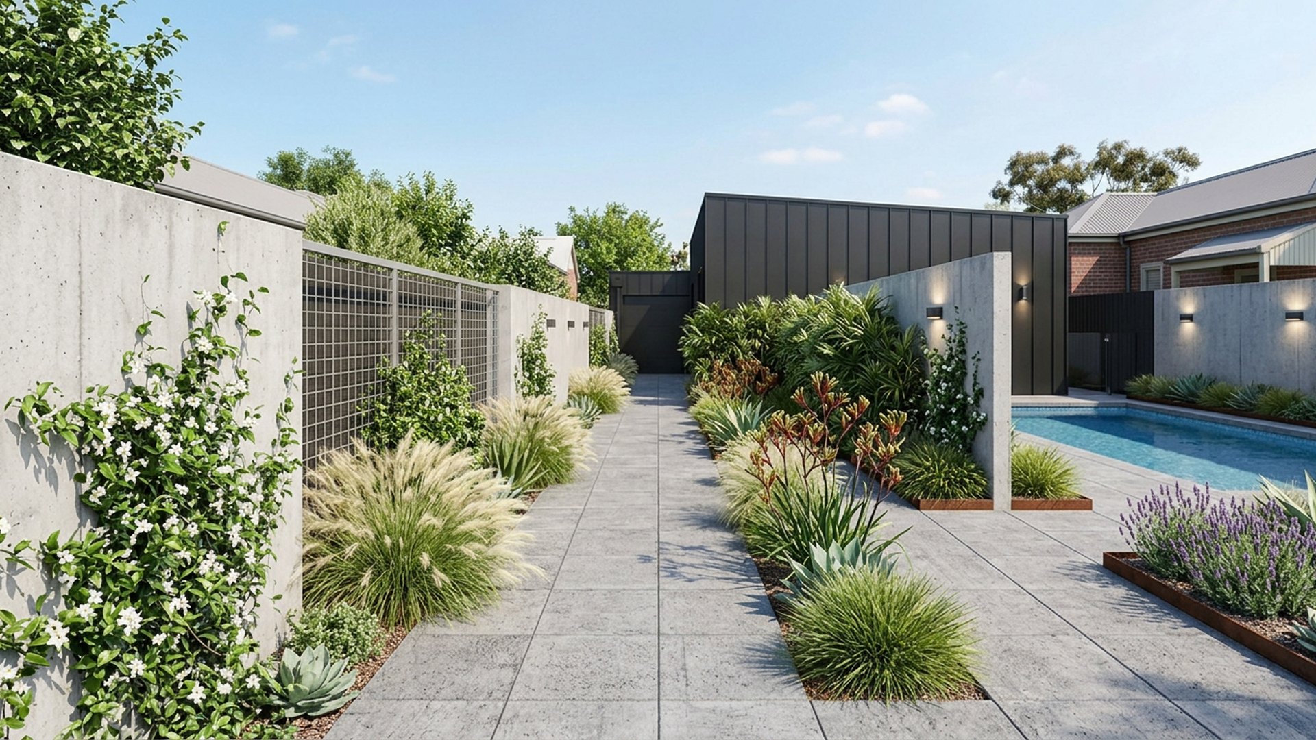 Zero Home Designs design concept visualisation photo modern home and garden landscaping. Images Created by www.TinyHome-Revolution.com